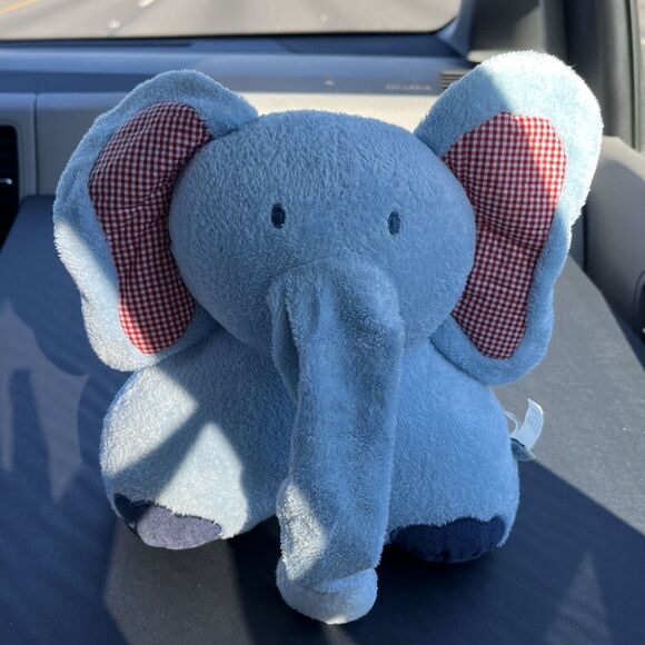 Pottery Barn Kids Blue Musical Plush Crib Eli Elephant Jungle Toy PBK - Picture 11 of 15